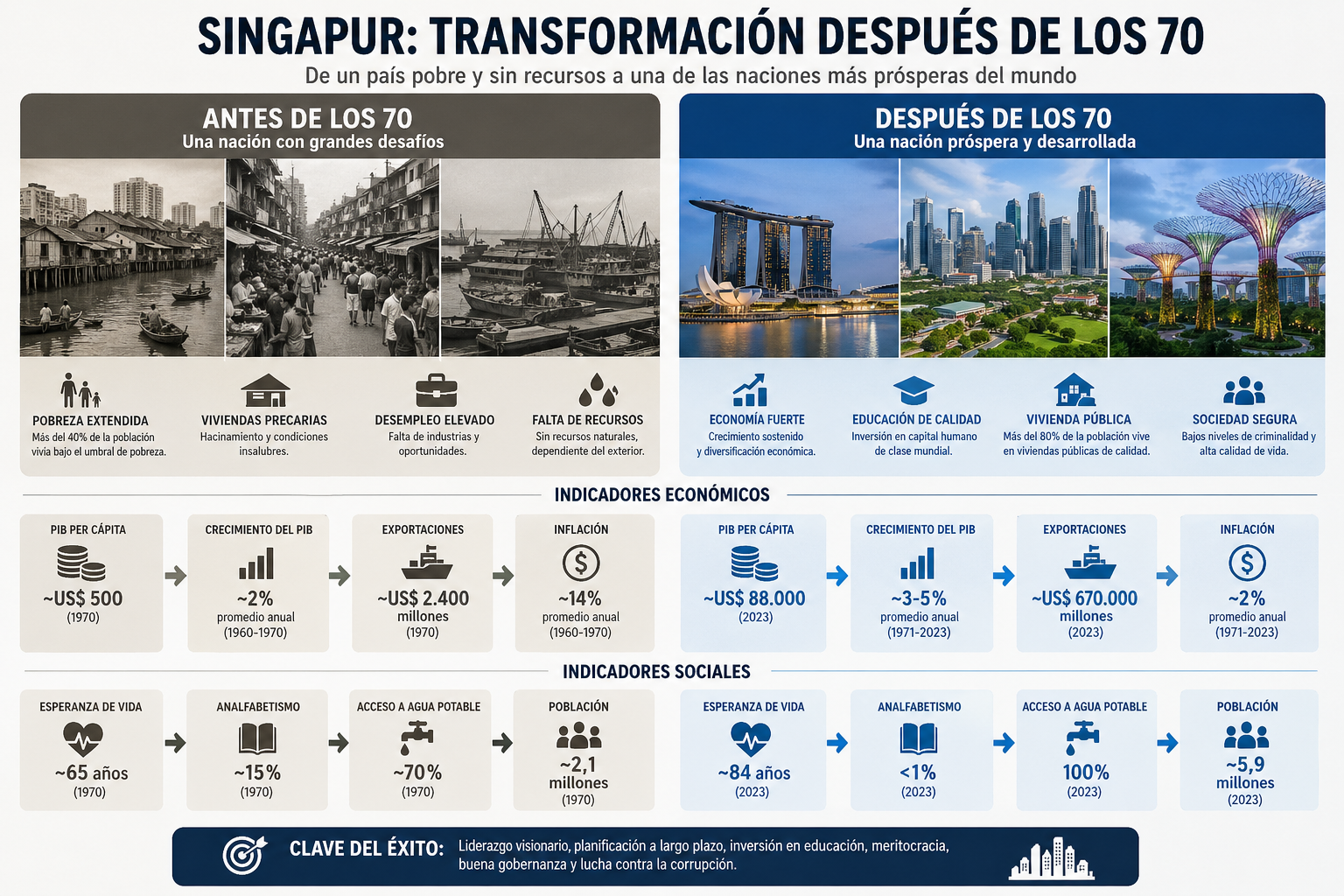 Transformación de Singapur: de pobreza a potencia mundial